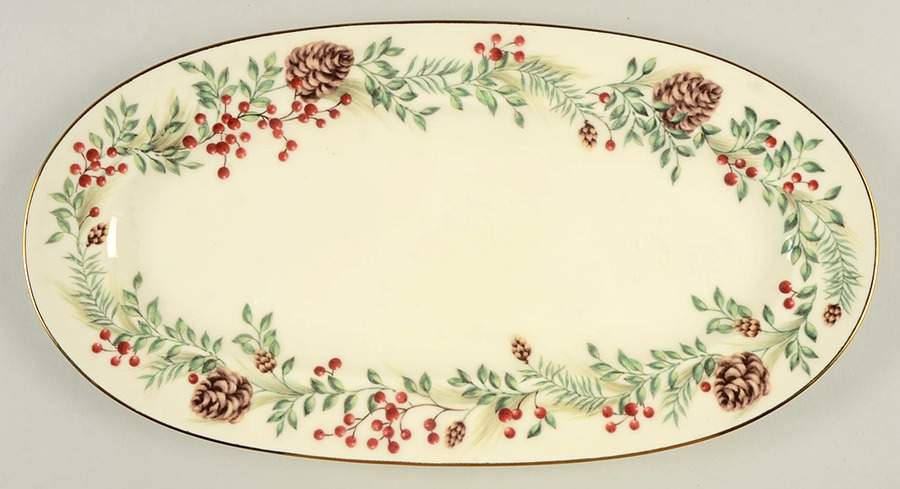 Williamsburg Boxwood & Pine Large Sandwich Tray by Lenox-1