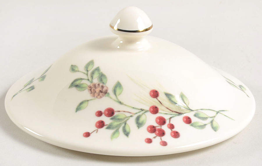 Williamsburg Boxwood & Pine Lid for Sugar Bowl by Lenox-1