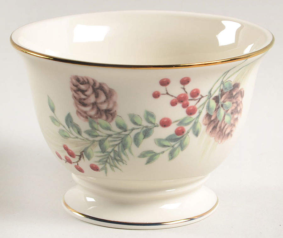 Williamsburg Boxwood & Pine Sugar Bowl No Lid by Lenox-1