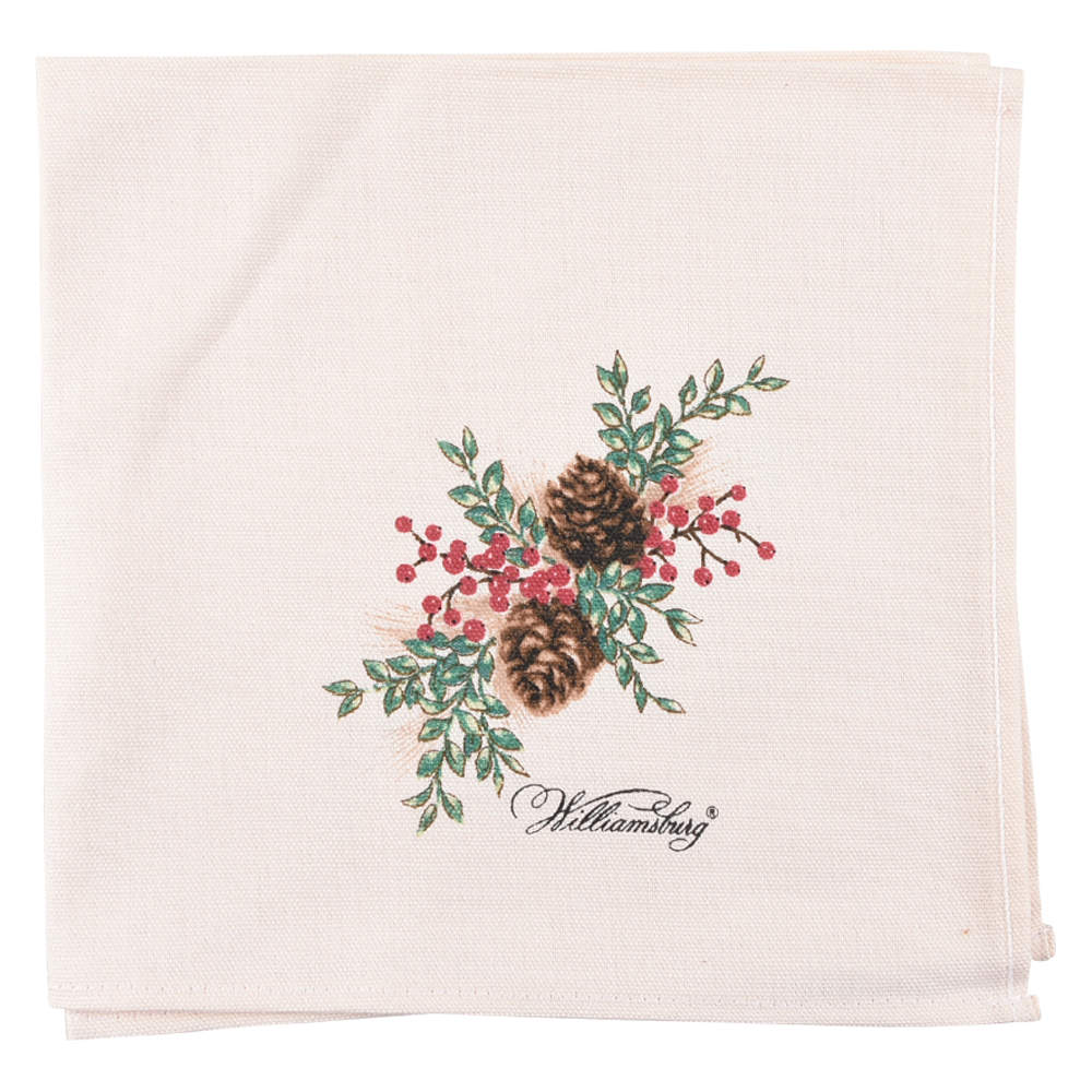 Williamsburg Boxwood & Pine Cloth Napkin by Lenox-1