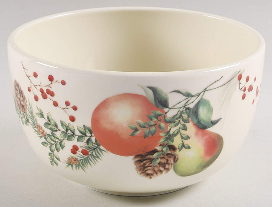 Williamsburg Boxwood & Pine Large Ceramic Bowl No Plastic Lid by Lenox-1