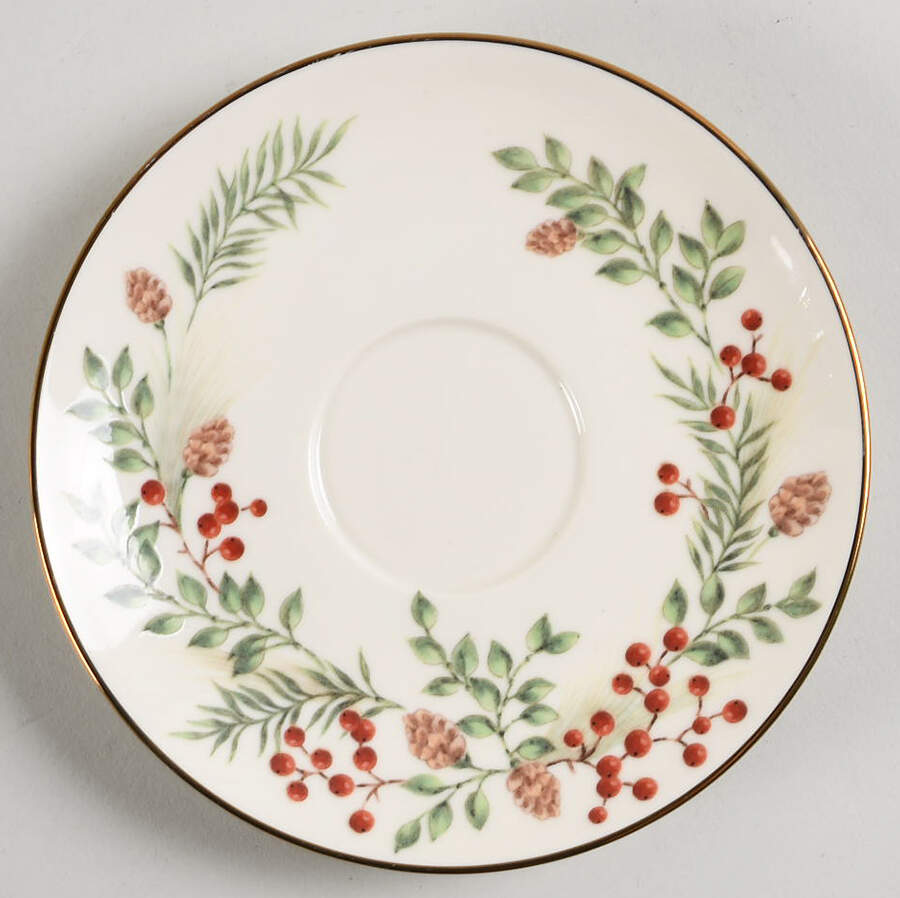 Williamsburg Boxwood & Pine Saucer by Lenox-1