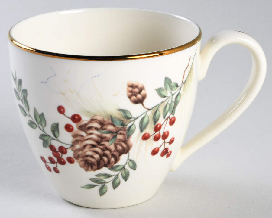 Williamsburg Boxwood & Pine Flat Cup by Lenox-1