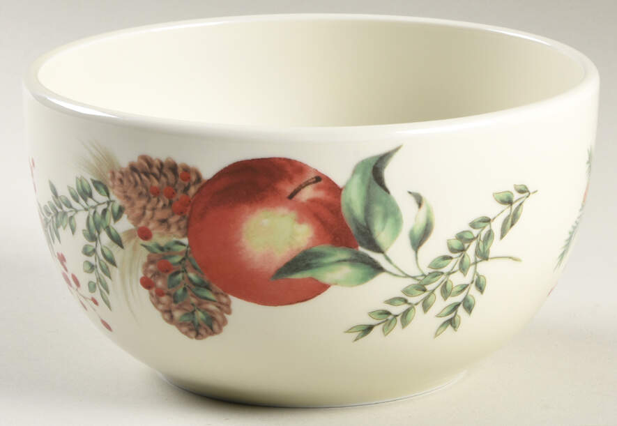 Williamsburg Boxwood & Pine Small Ceramic Bowl No Plastic Lid by Lenox-1