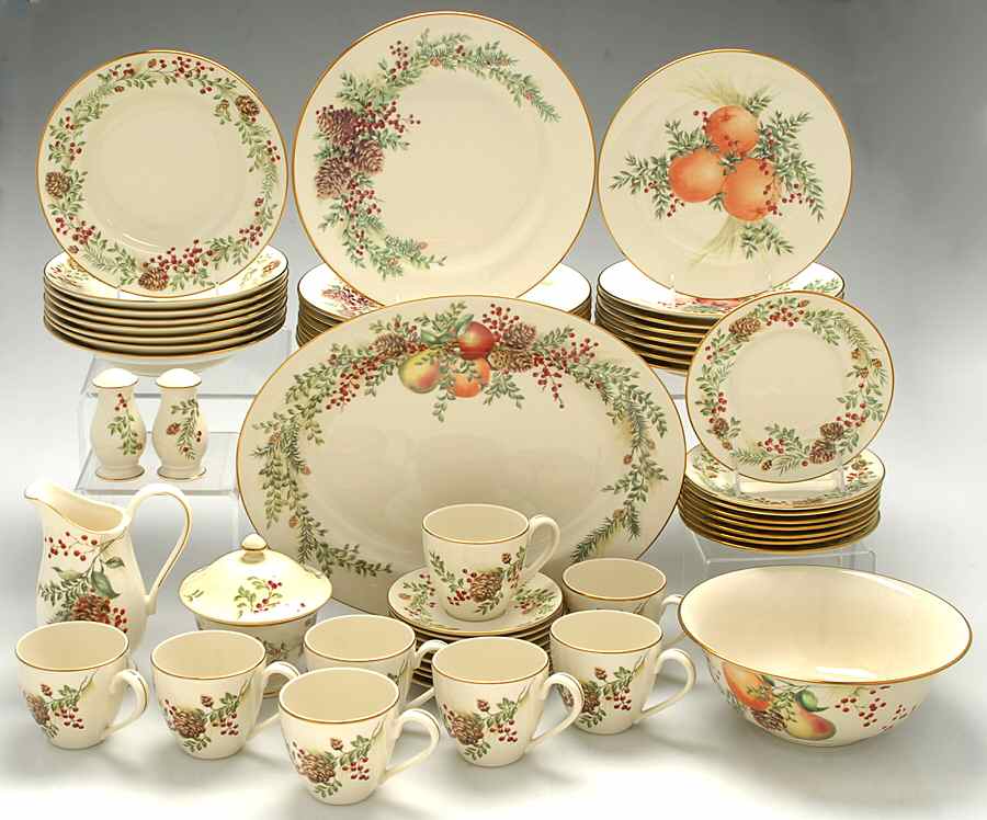 Williamsburg Boxwood & Pine 55 Piece Estate Set by Lenox-1