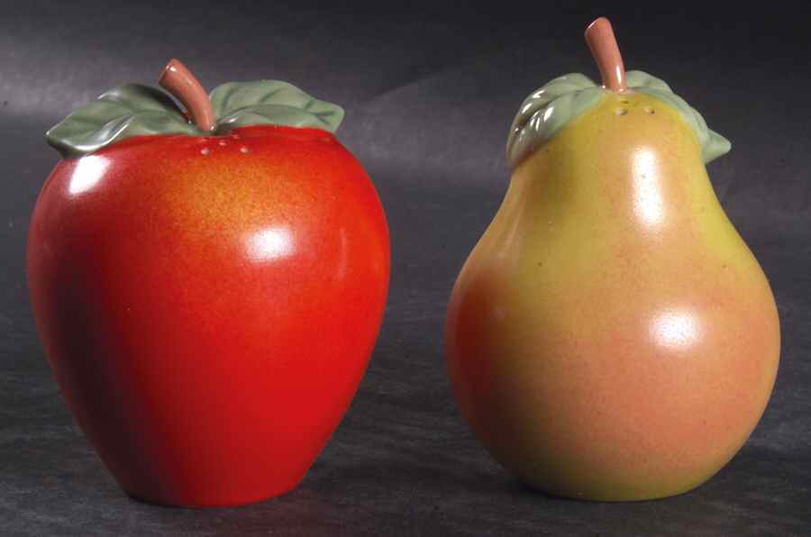 Williamsburg Boxwood & Pine Figural Salt & Pepper Set by Lenox-1