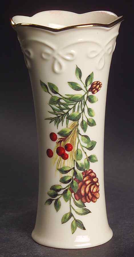 Williamsburg Boxwood & Pine 5" Bud Vase by Lenox-1