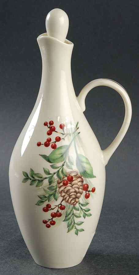 Williamsburg Boxwood & Pine Oil Jar/Cruet & Stopper by Lenox-1