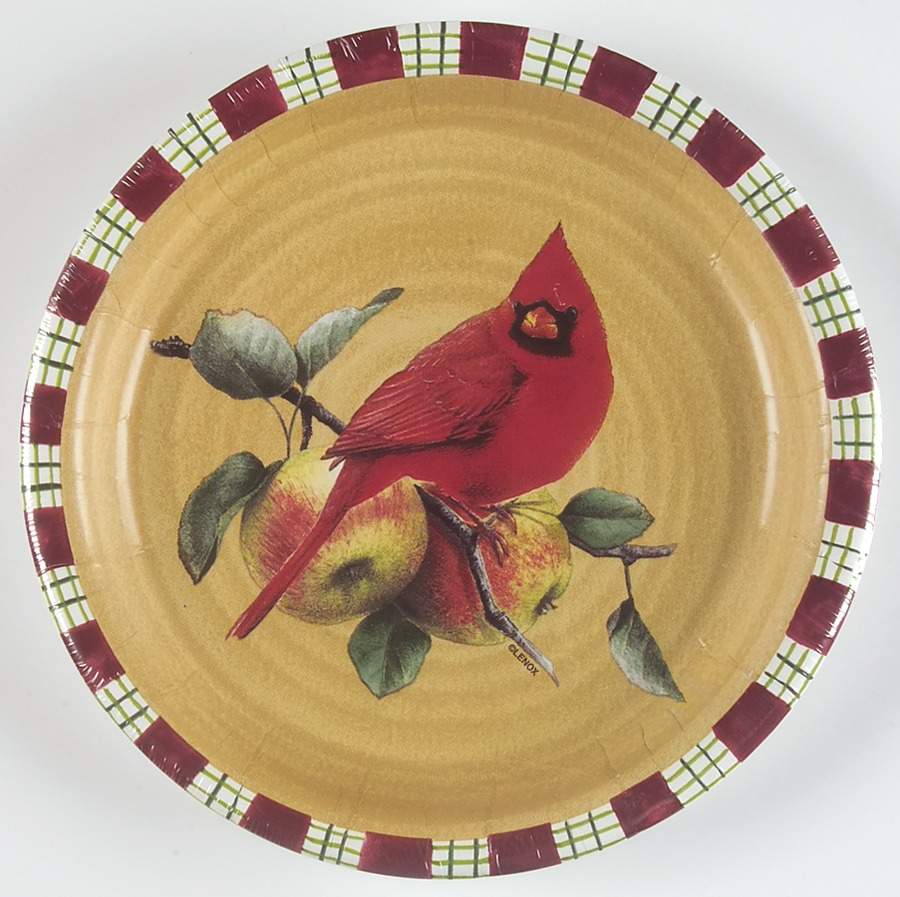 Winter Greetings Tartan Package of 12 - Paper Salad Plate by Lenox-1