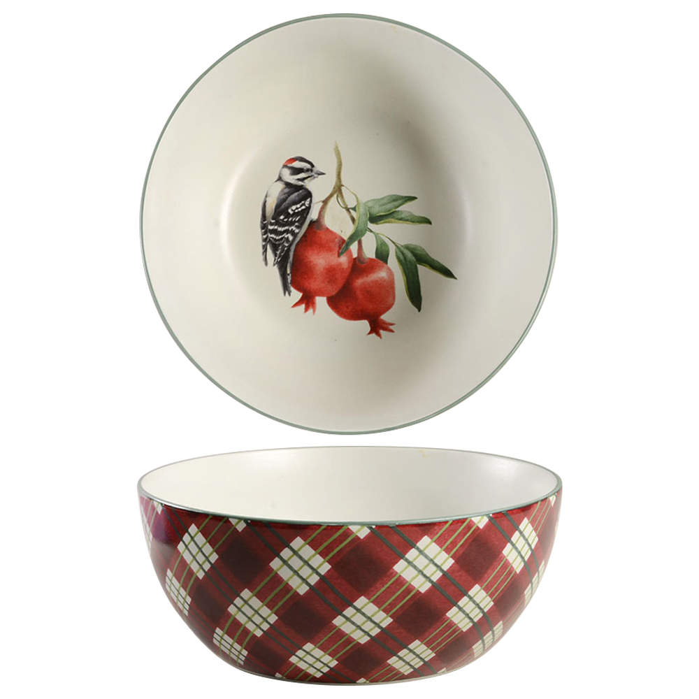 Winter Greetings Tartan 10" Large Salad Serving Bowl by Lenox-1