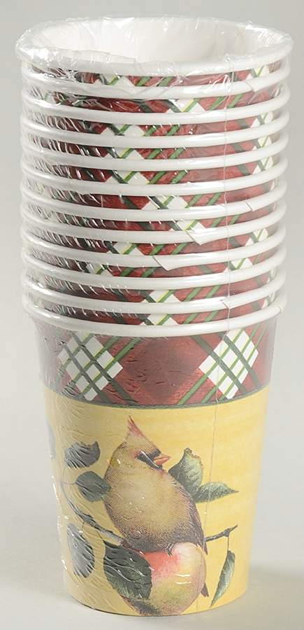 Winter Greetings Tartan 9 Oz Paper Hot/Cold Cups - Set of 12 by Lenox-1