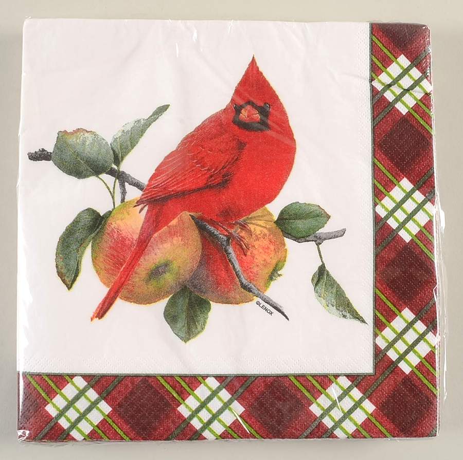 Winter Greetings Tartan Package of Paper Dinner Napkins by Lenox-1