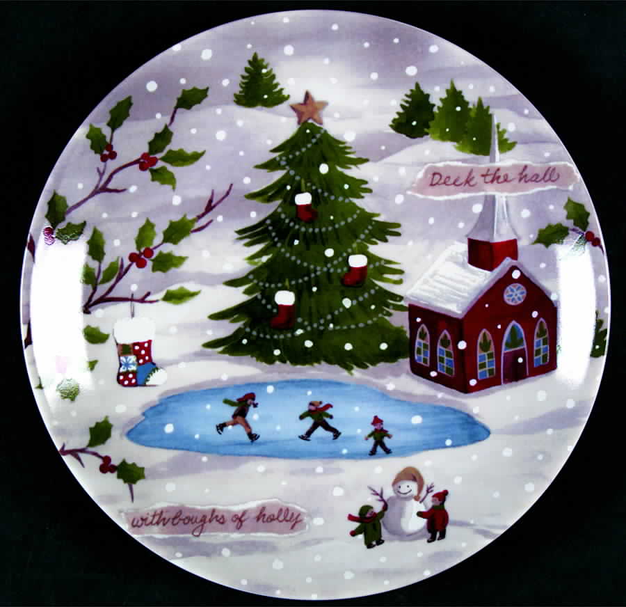 Christmas Collage Salad/Dessert Plate by Lenox-1