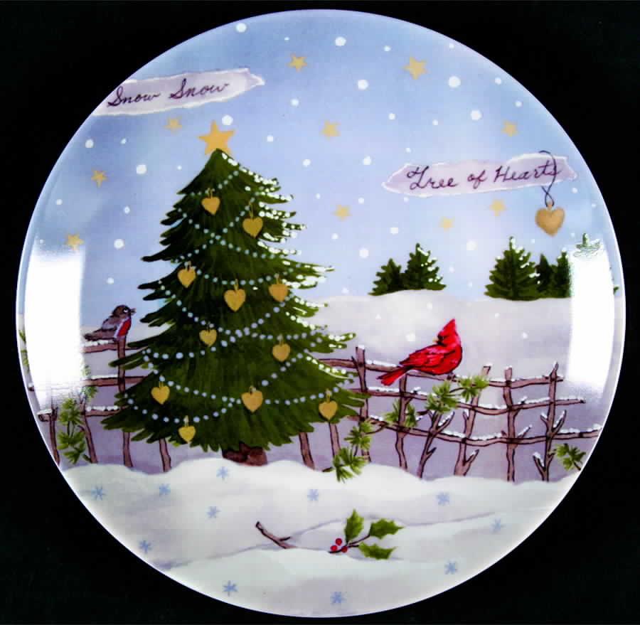 Christmas Collage Salad/Dessert Plate by Lenox-1