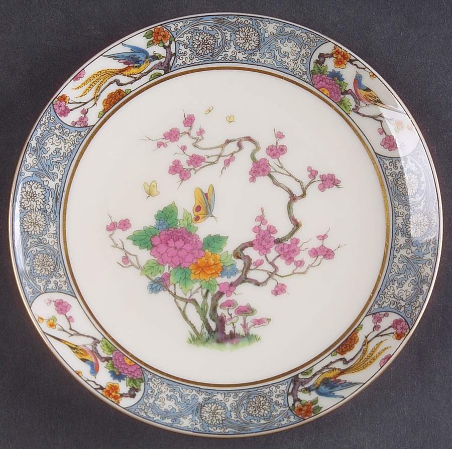 Ming-Birds (Newer, Cream, Gold Backstamp) Saucer for Cream Soup Bowl by Lenox-1