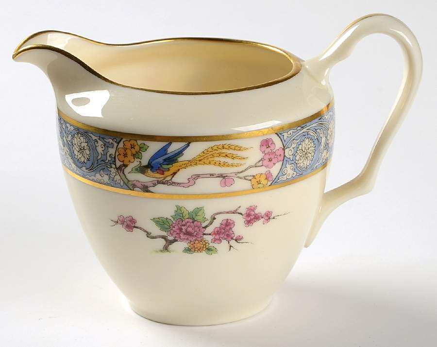 Ming-Birds (Newer, Cream, Gold Backstamp) Creamer by Lenox-1