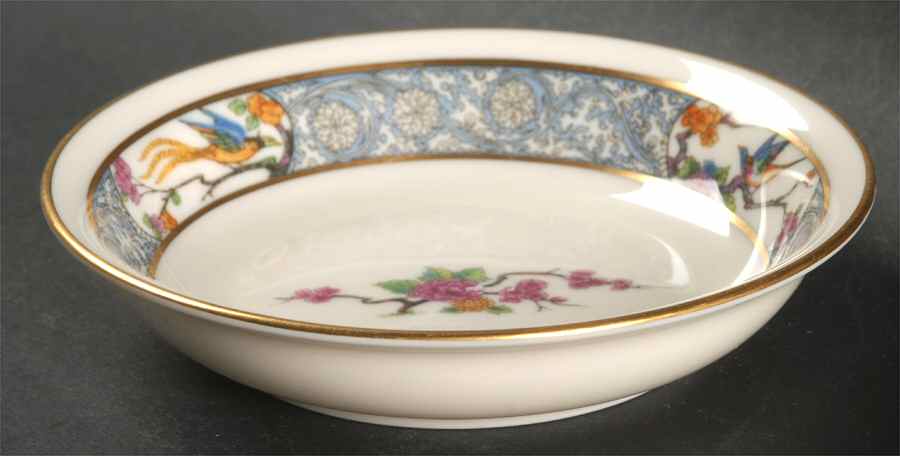 Ming-Birds (Newer, Cream, Gold Backstamp) Fruit/Dessert (Sauce) Bowl by Lenox-1