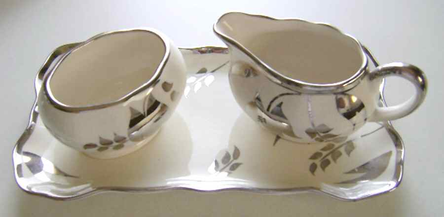 696 Mini Creamer & Open Sugar with Tray by Lancaster & Sandland-1