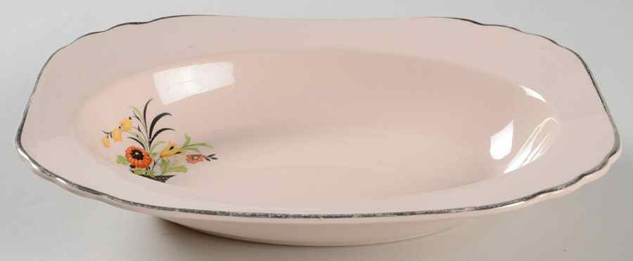 Ideal 9" Oval Vegetable Bowl by Limoges-American-1