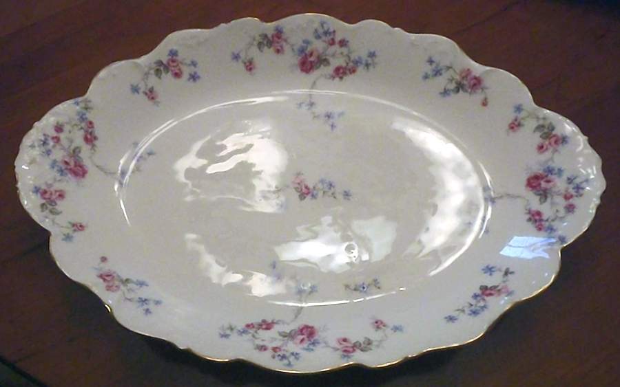 LIM146 14" Oval Serving Platter by Limoges-French-1