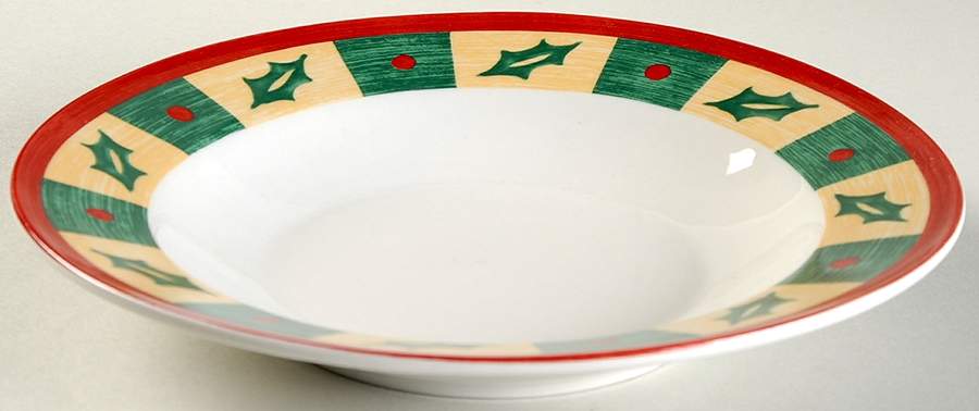 Holiday Holly Rim Soup Bowl by Libbey-1