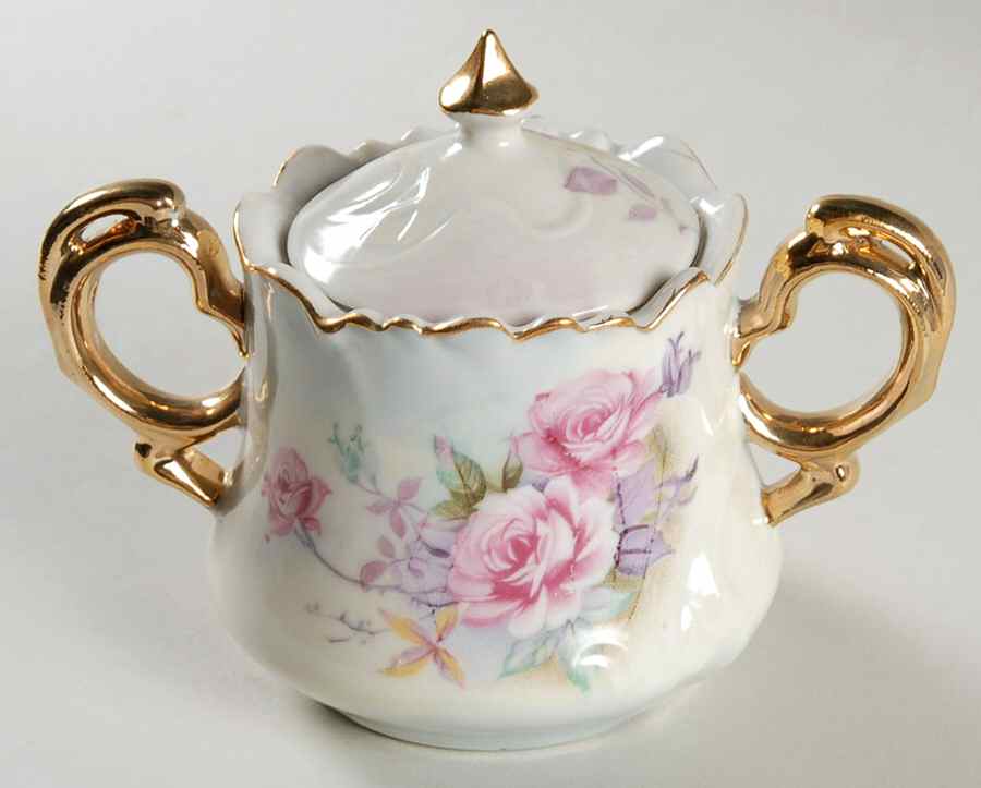 657 Sugar Bowl & Lid by Lefton-1