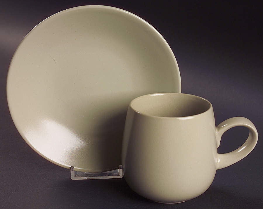 Stone (Round) Flat Cup & Saucer Set by Lindt-Stymeist-1
