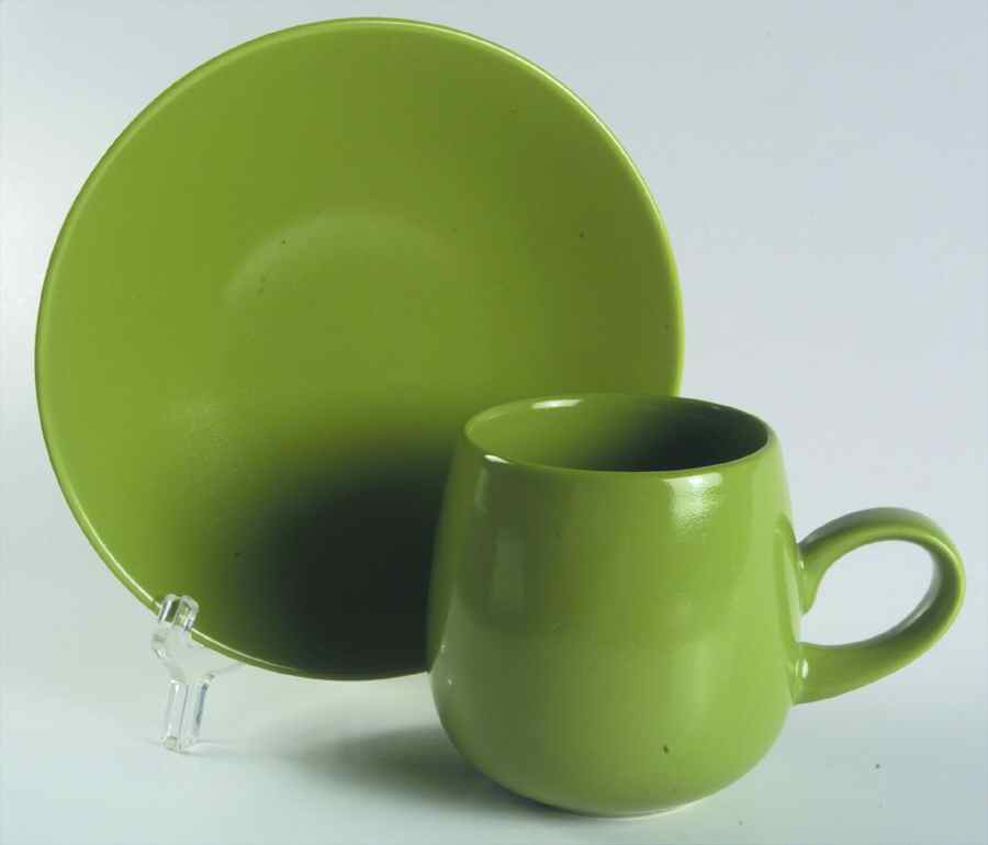 Rso Brights Green (Round) Flat Cup & Saucer Set by Lindt-Stymeist-1