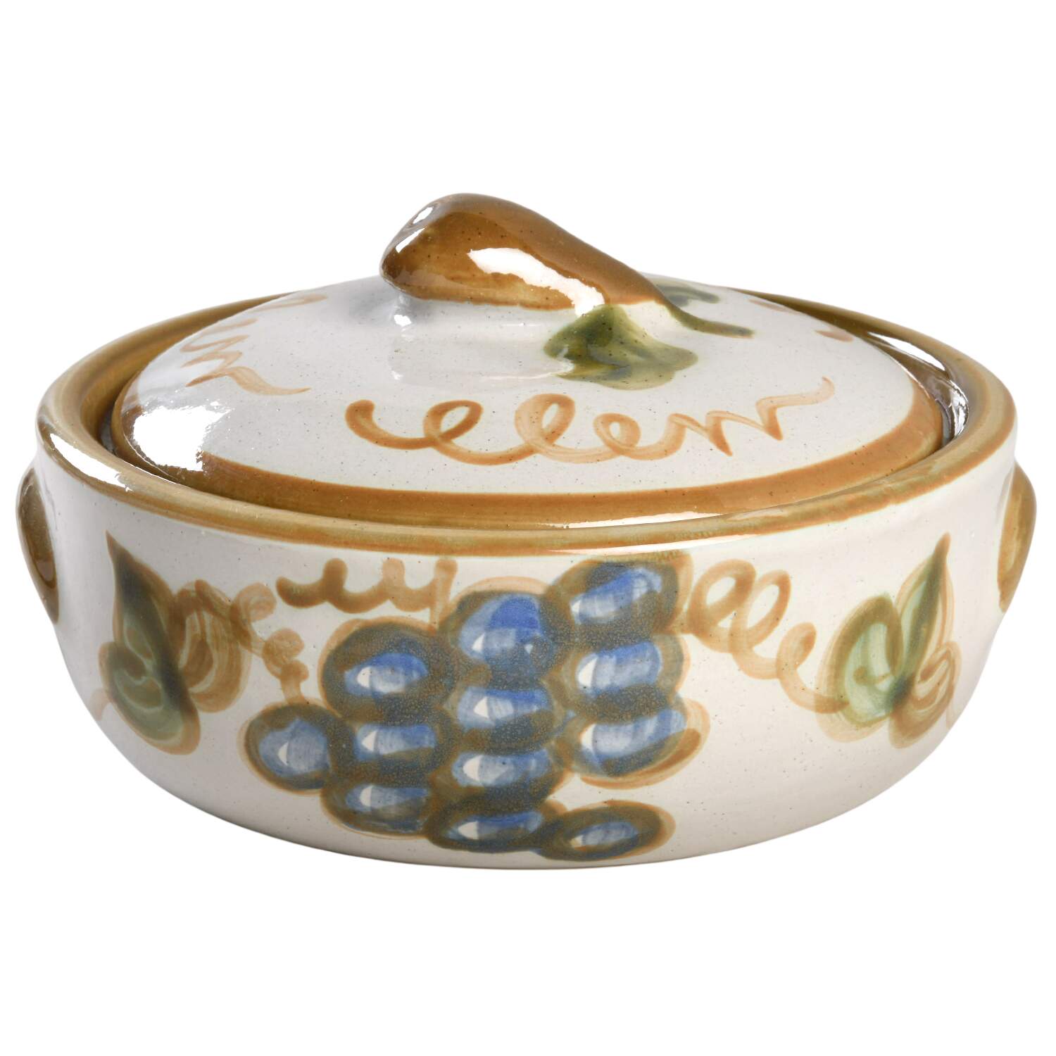 Vintage (Green Band) 1 Qt Round Covered Casserole by Louisville-1