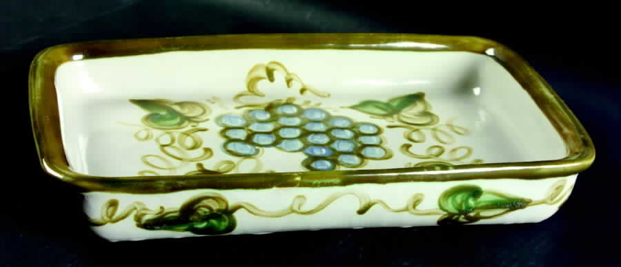 Vintage (Green Band) 14" Rectangular Baker by Louisville-1