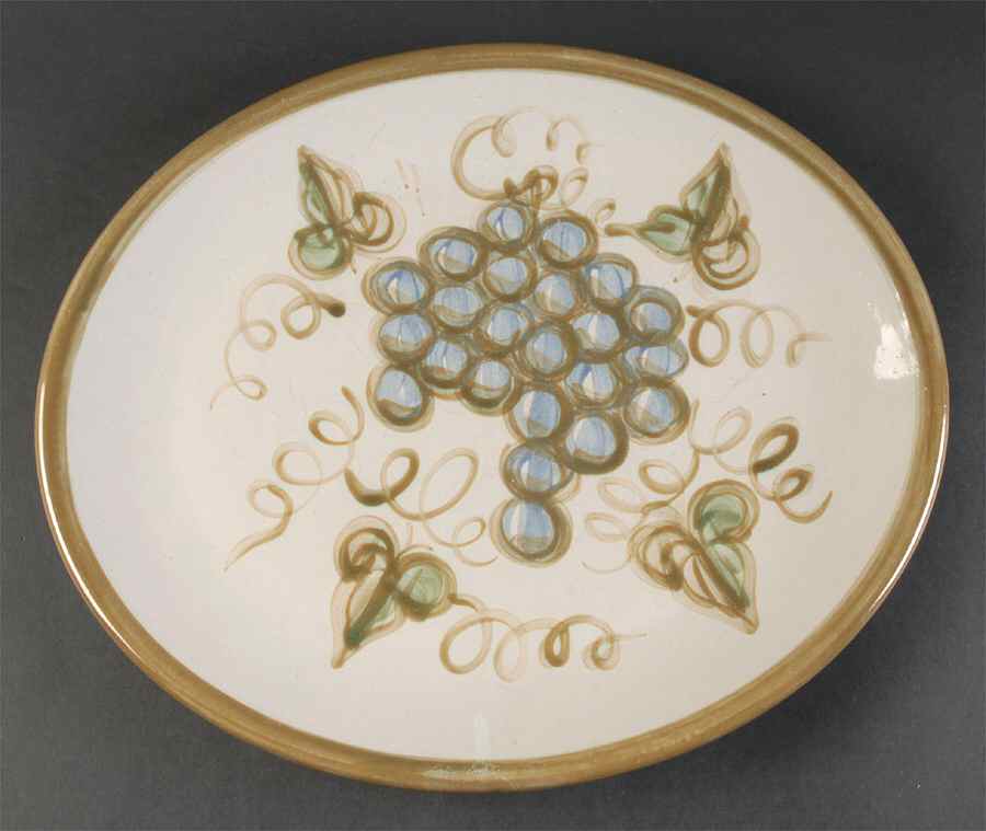 Vintage (Green Band) 15" Oval Serving Platter by Louisville-1