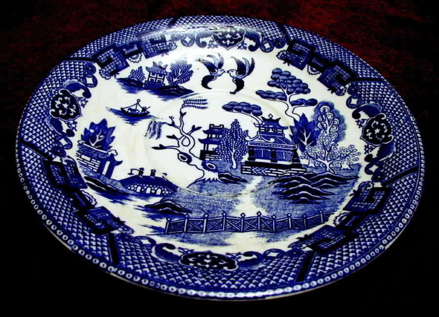 Blue Willow Saucer by Lipper & Mann (L & M)-1