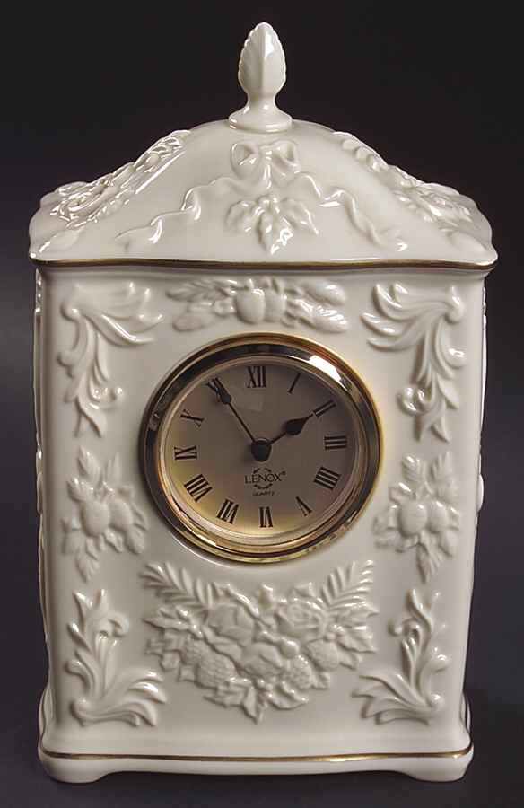 Winter Bouquet Mantel Clock by Lenox-1