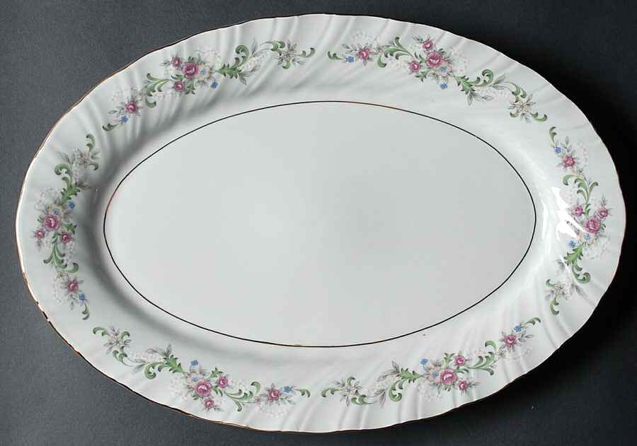 Clarabelle 14" Oval Serving Platter by Lynn's China-1