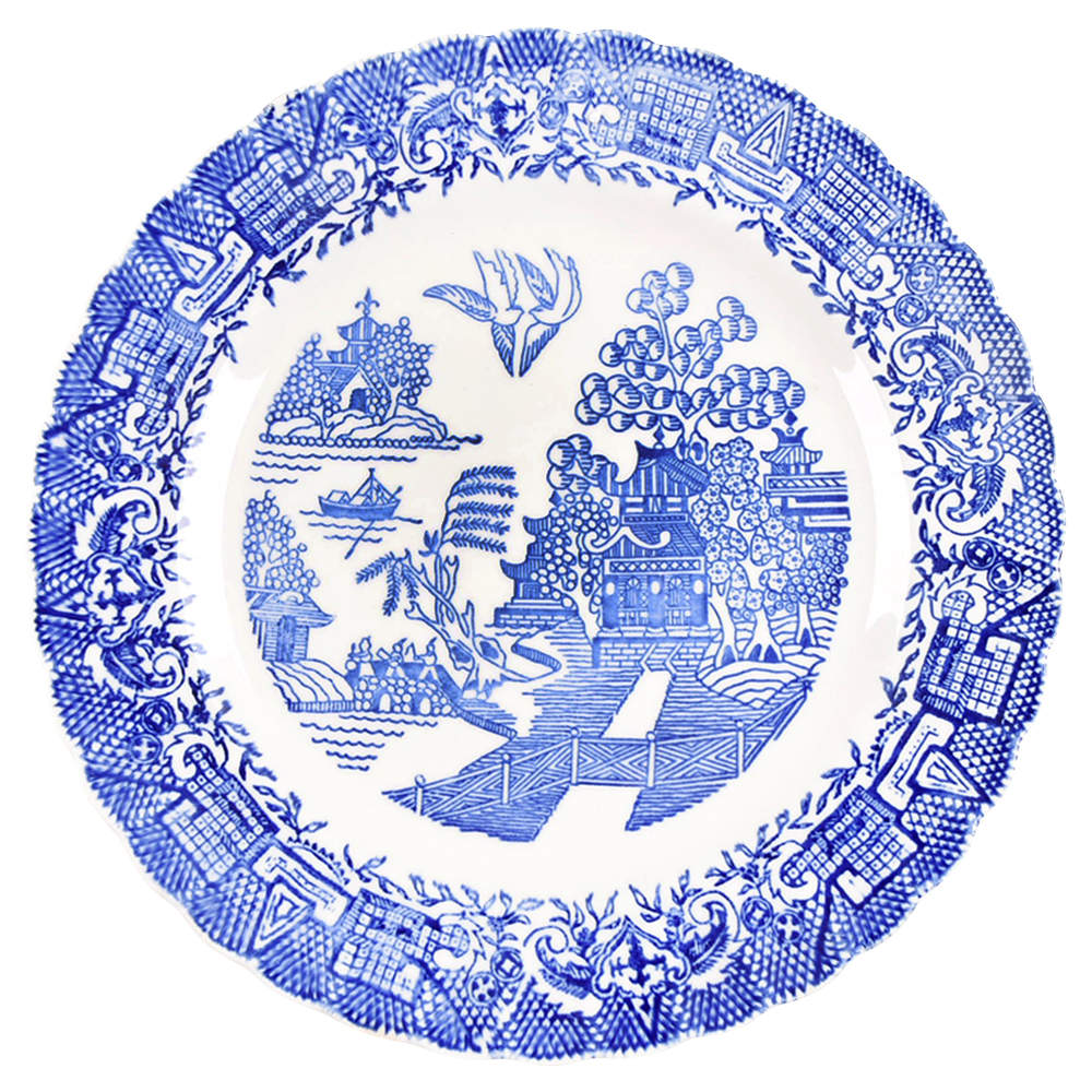 Willow (Blue) Dinner Plate by Limoges-American-1