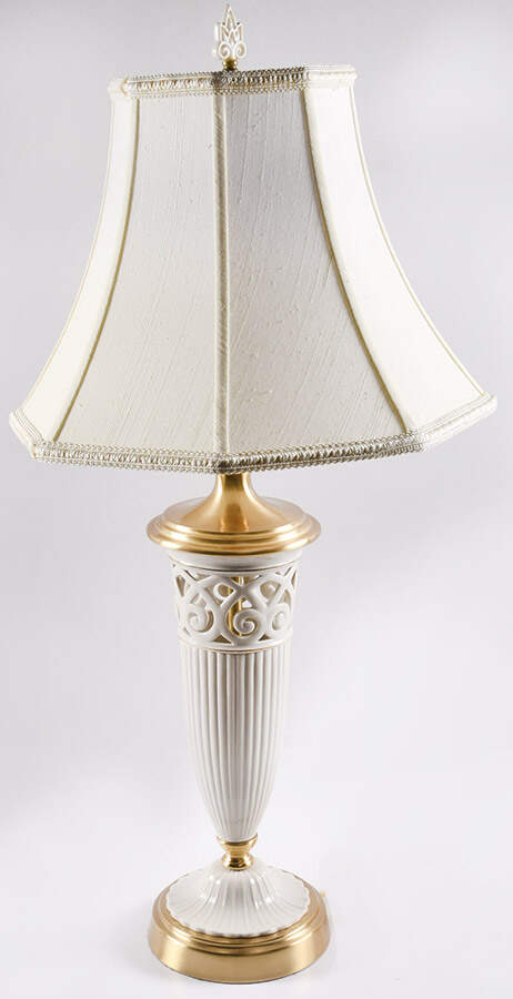 Tracery Collection 33" Electric Lamp & Shade by Lenox-1