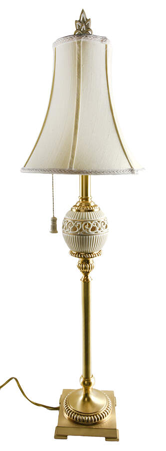 Tracery Collection 36" Electric Lamp & Shade by Lenox-1