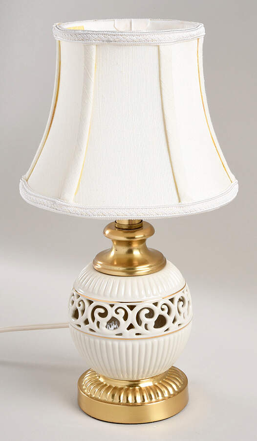 Tracery Collection 13" Electric Lamp & Shade by Lenox-1