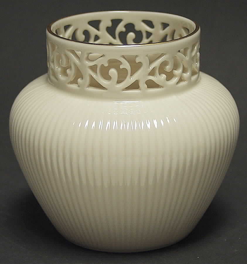 Tracery Collection 4" Pierced Vase by Lenox-1