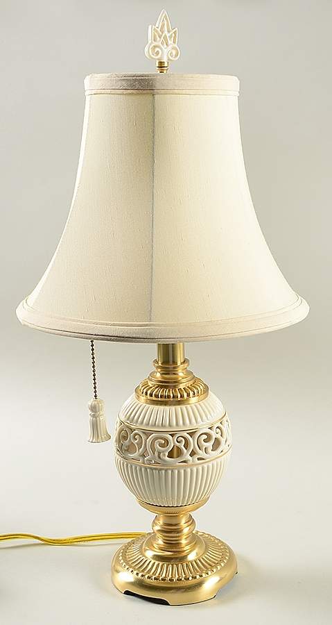 Tracery Collection 17" Electric Lamp & Shade by Lenox-1