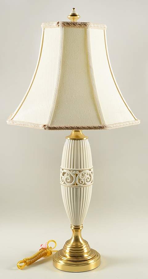 Tracery Collection 28" Electric Lamp & Shade by Lenox-1