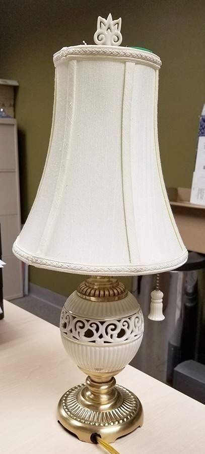 Tracery Collection 13" Electric Lamp & Shade by Lenox-1