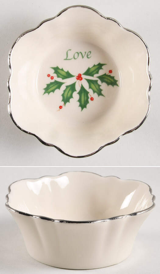 Holiday Platinum Miniature Round Fluted Bowl by Lenox-1
