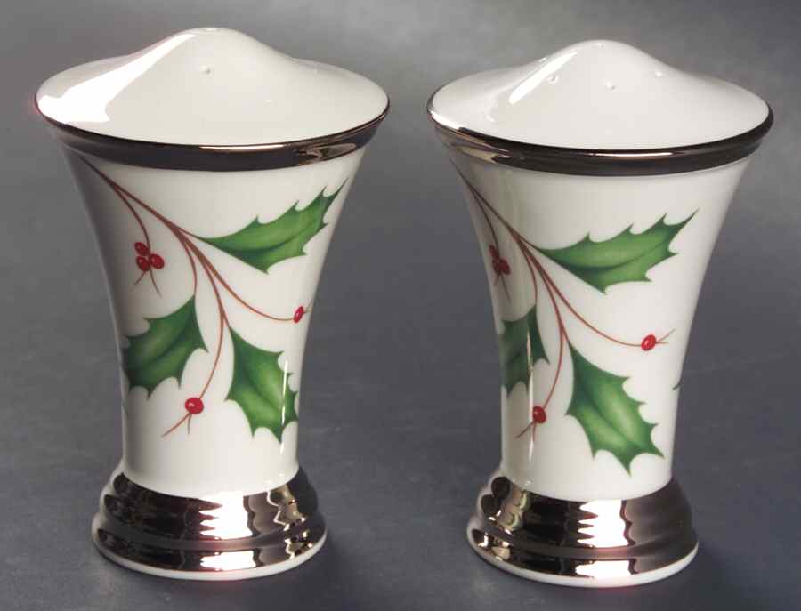 Holiday Platinum Salt & Pepper Set by Lenox-1