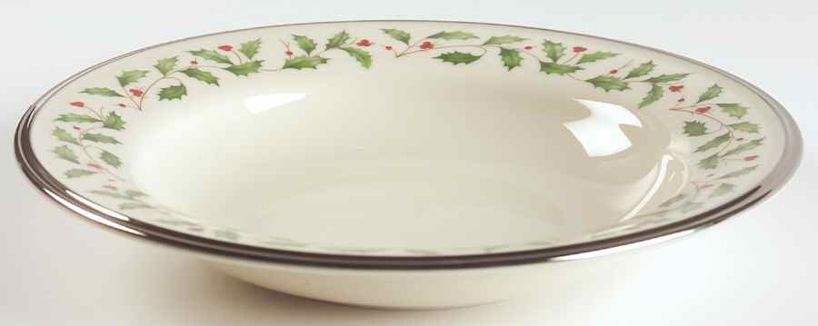 Holiday Platinum 9" Soup/Pasta Bowl by Lenox-1