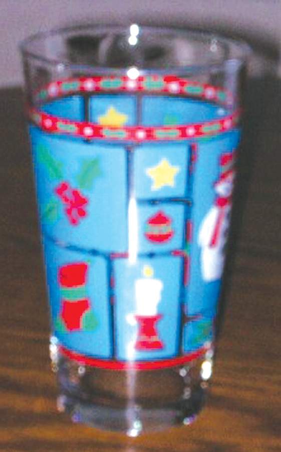 Holiday Stamps Glassware Flat Tumbler by Libbey-1