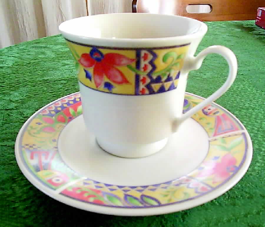 Savanna (Coupe) Flat Cup & Saucer Set by Lynn's China-1