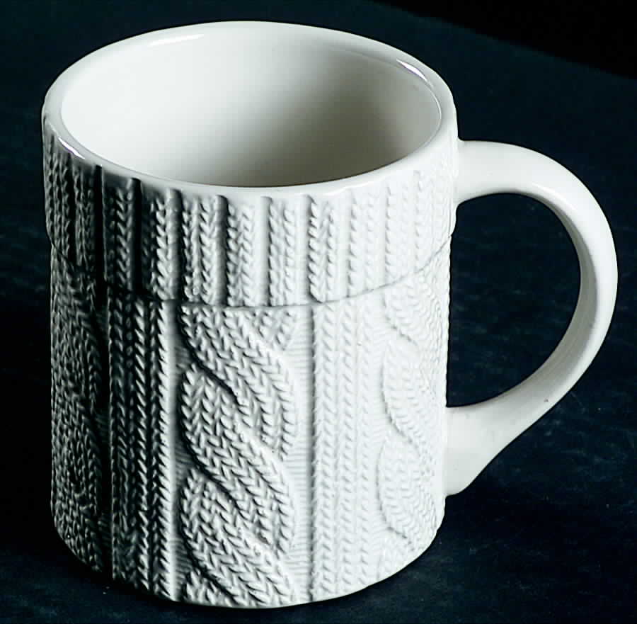 Cable Sweater White Mug by Ralph Lauren China-1