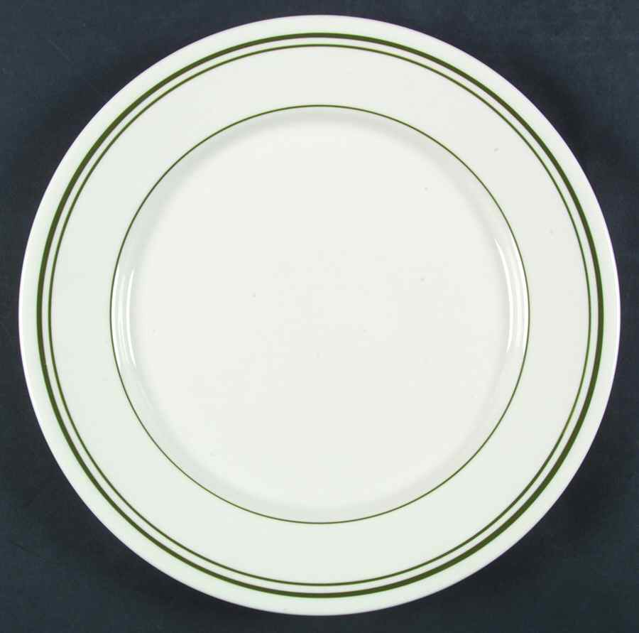 Green Band Dinner Plate by Lynn's China-1