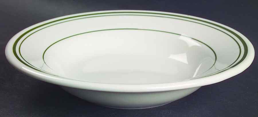 Green Band Rim Soup Bowl by Lynn's China-1